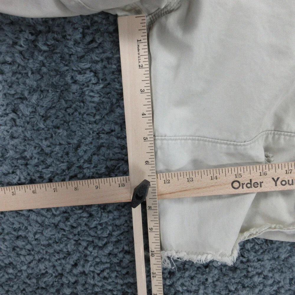 Abercrombie & Fitch Shorts Mens 32 Beige Thrashed Distressed Cargo 33x10*